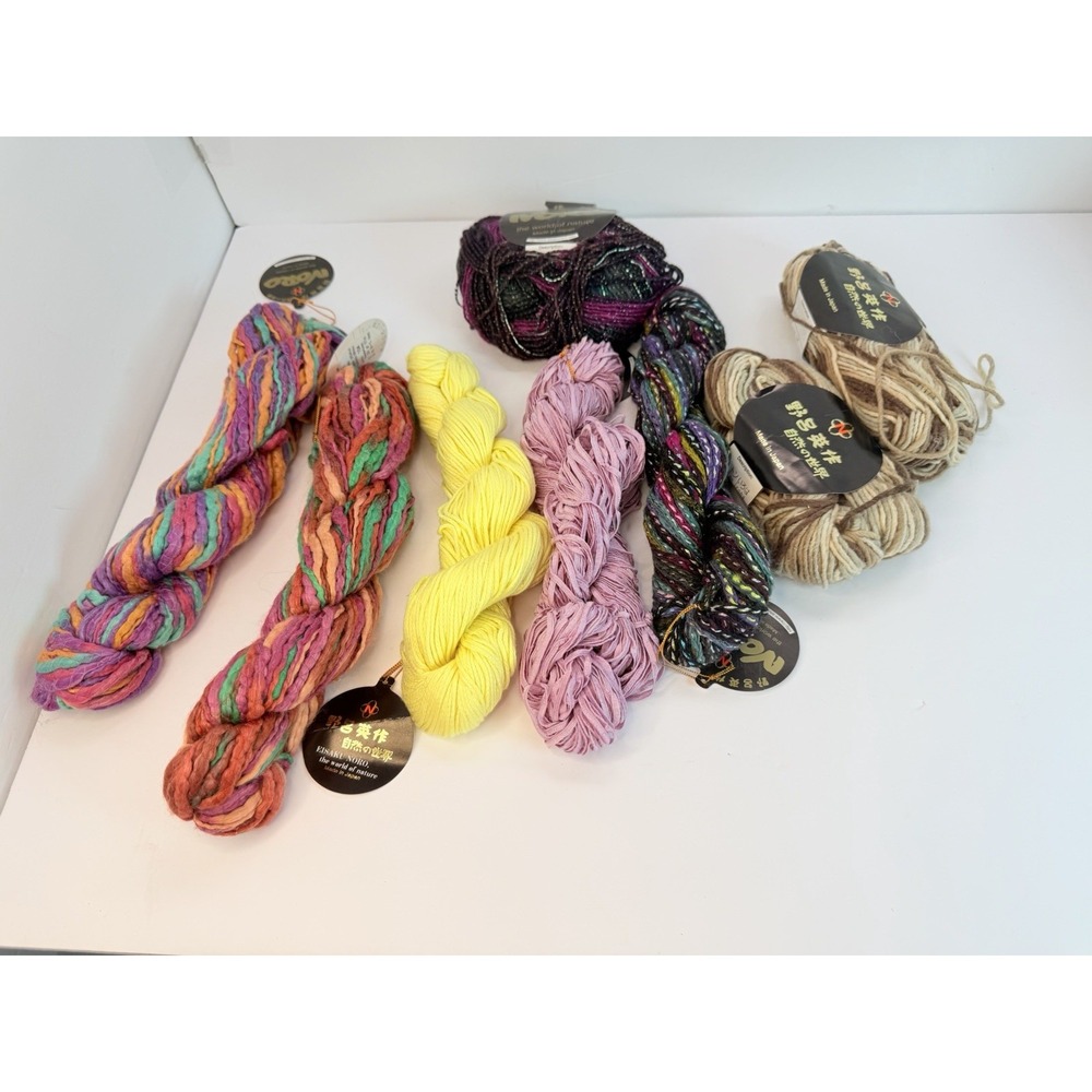 Noro Yarn Assorted Mixed Lot Various Fiber Contents Lot Of 8